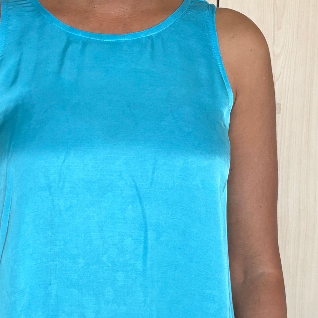 BLOOM Light Blue Handwoven Pure Silk Jamdani Overlay Shirt Dress for Women