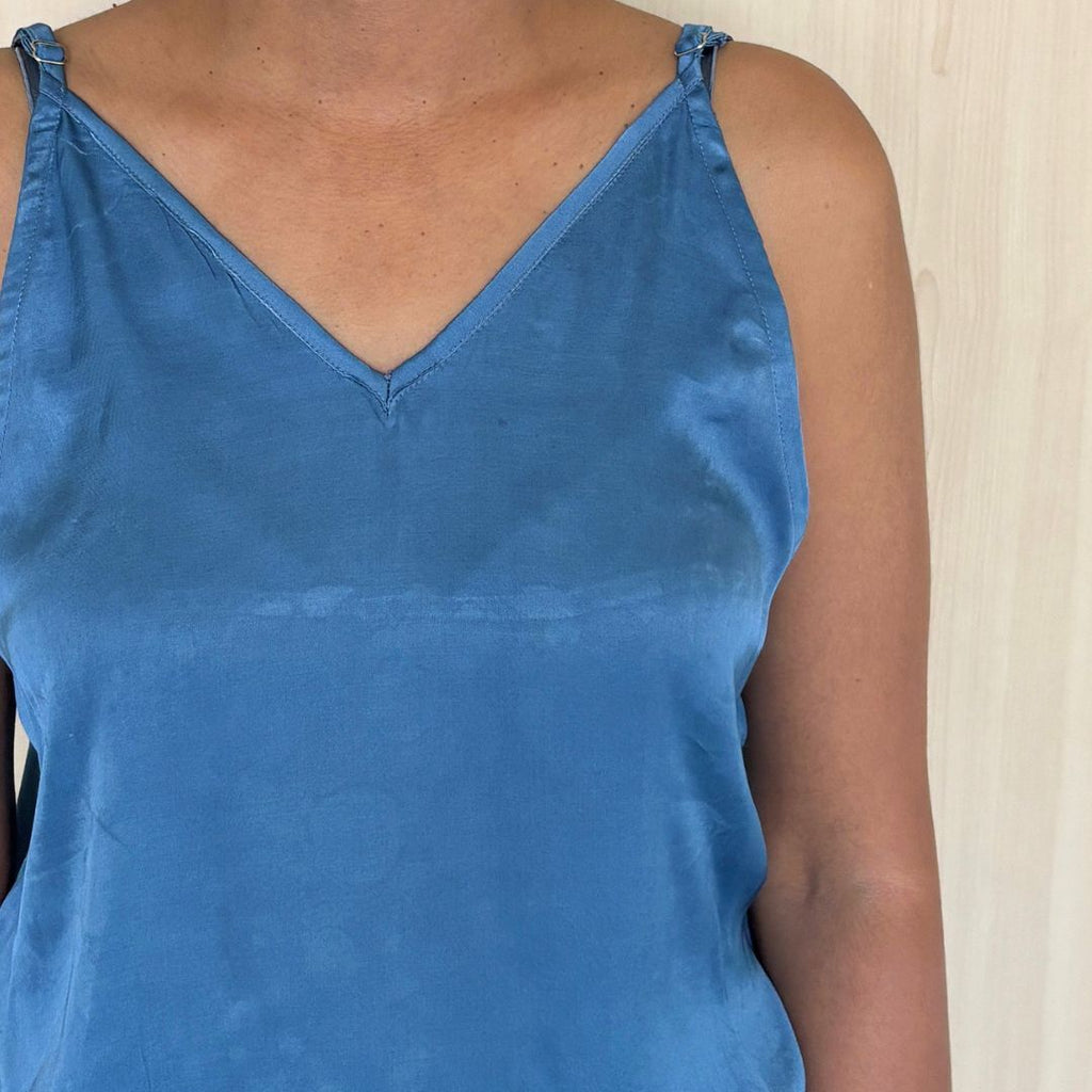 NOCTURNE Ink Blue Handwoven Pure Silk Jamdani Overlay Wrap for Women
