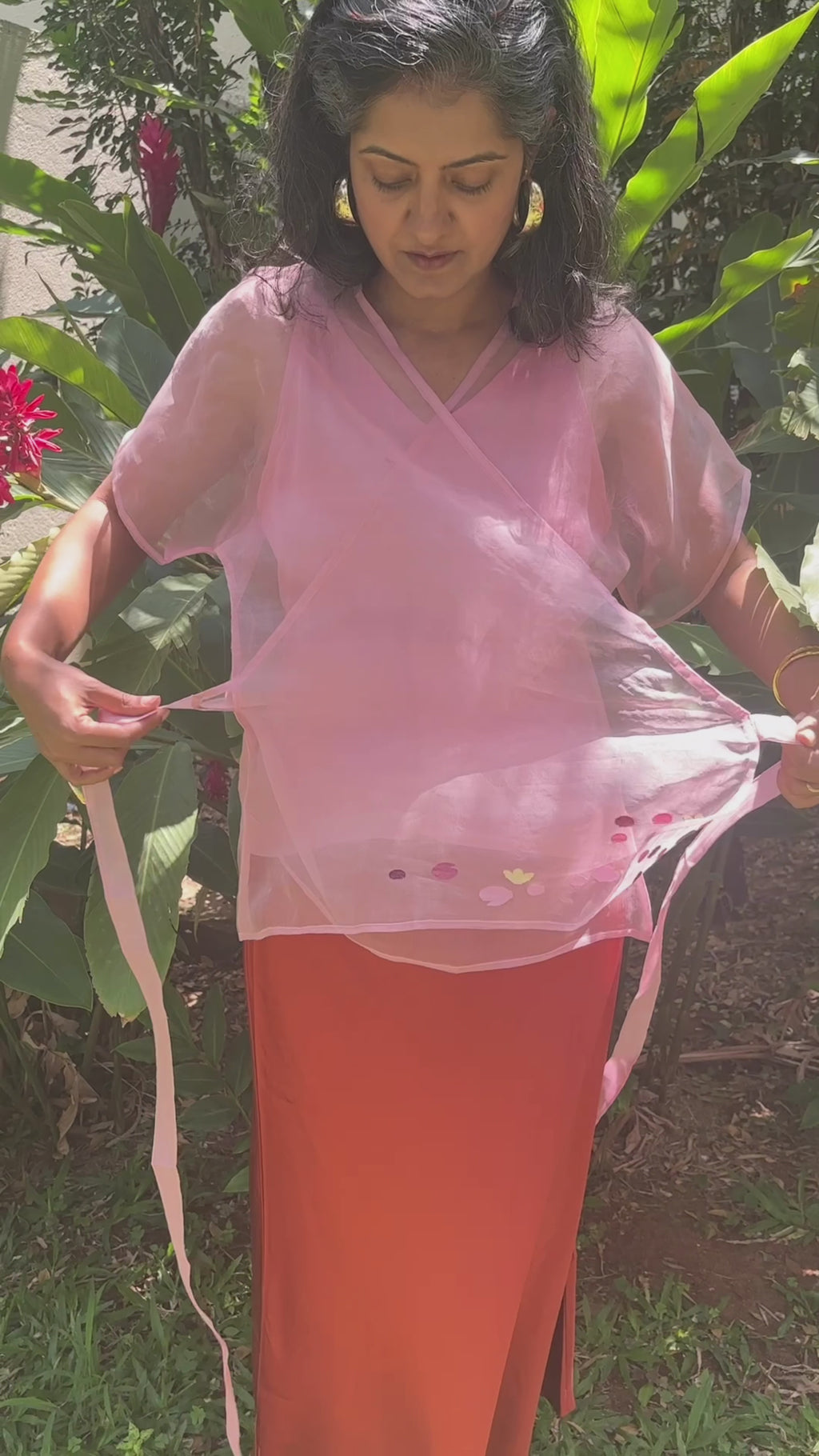 DAY DREAM Light Pink Handwoven Pure Silk Jamdani Overlay Wrap for Women