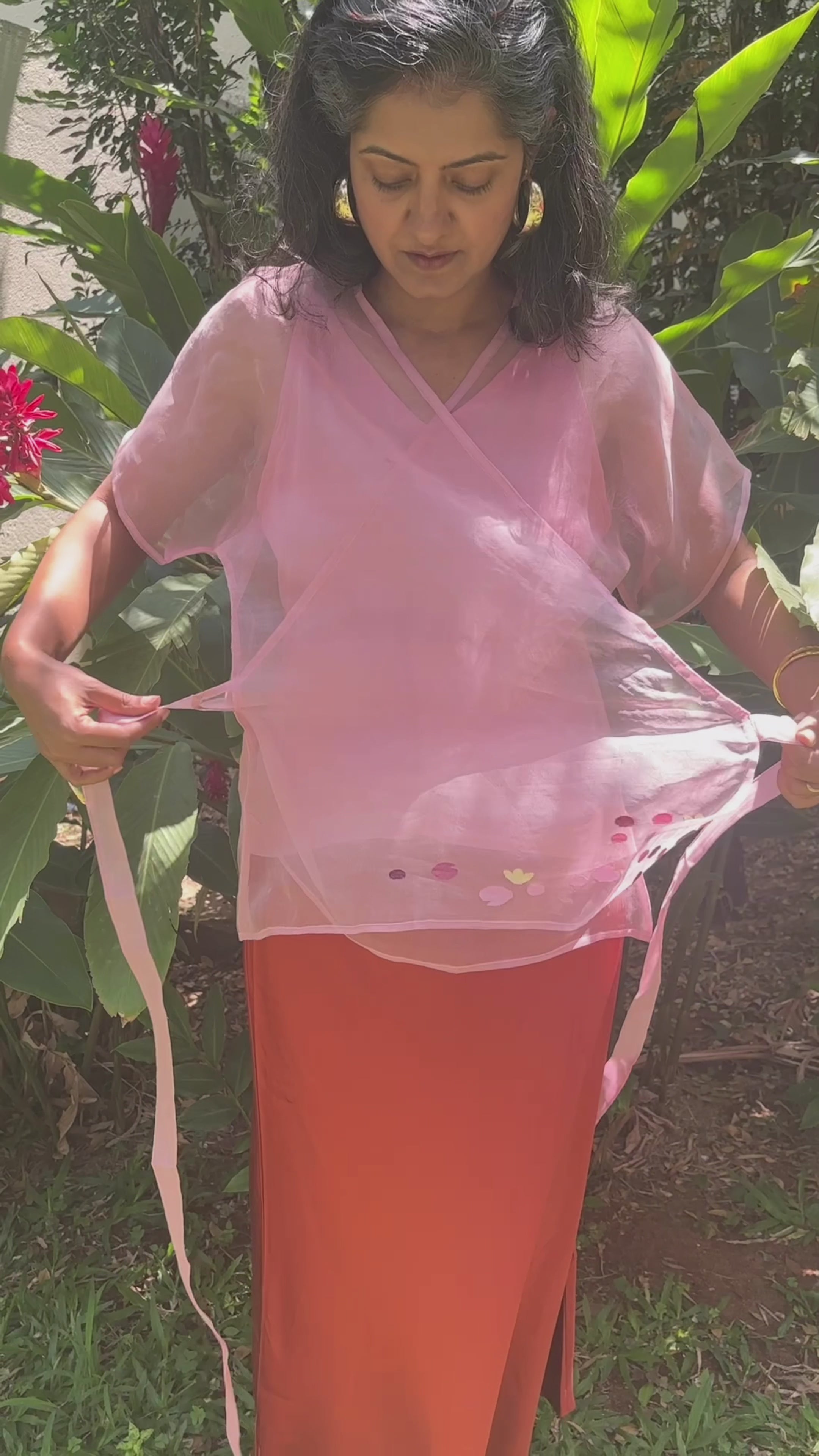 DAY DREAM Light Pink Handwoven Pure Silk Jamdani Overlay Wrap for Women